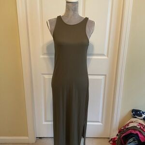 Haven Green Halter Sheath Maxi Dress